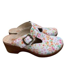Alegria Selina  "Prime Time" Floral Clogs Size 39 EU Comfort US 9 M